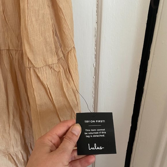 All Sunny Days Tan Tiered Button-Front Maxi Dress - Picture 5 of 7